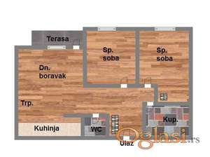 Trosoban - 56m2 - Bulevar Patrijarha Pavla!